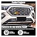 Car Tri-Color Grille Emblem, Auto Snow Mountain Decoration Sticker Triangle Badge Decal, Car Bumper 3-Color Decoration Accessories, Universal for Most Cars SUVs Vehicles