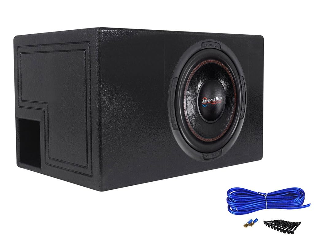 Audiosavings Bundle: XD-1244 1000w 12" Car Subwoofer, 2.5" Voice Coil/120 Oz Magnet Bundle with RQB12 12" QBOMB Vented Sub Enclosure Box, Bedliner Finish 1.8 Cu Ft + Installation Kit (3 Items)