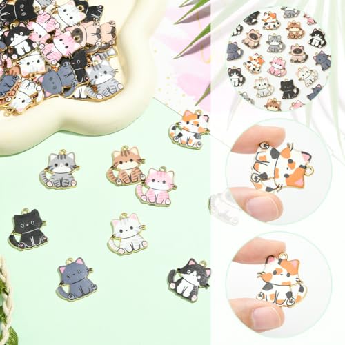 Breloques chat pour la fabrication de bijoux colliers bracelets accessoires artisanaux