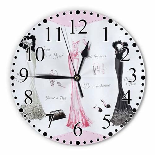Reloj de pared analógico silencioso 10 pulgadas redondo miniatura 1