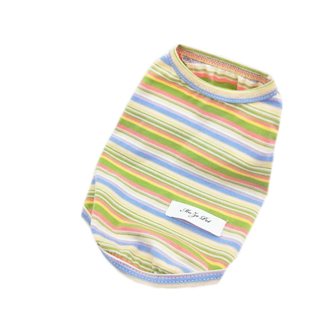 Tadipri Ropa para Perros Pequeños Camiseta de Cachorro a Rayas de Verano para Niño y Niña Chaleco Transpirable Algodón Camiseta sin Mangas Chihuahua Yorkshire Gris S