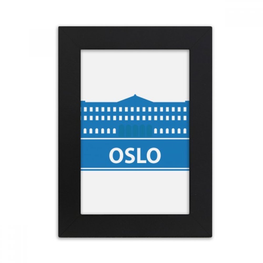 Cadre photo 10x15 cm Oslo motif touristique bleu avec support de protection arrière