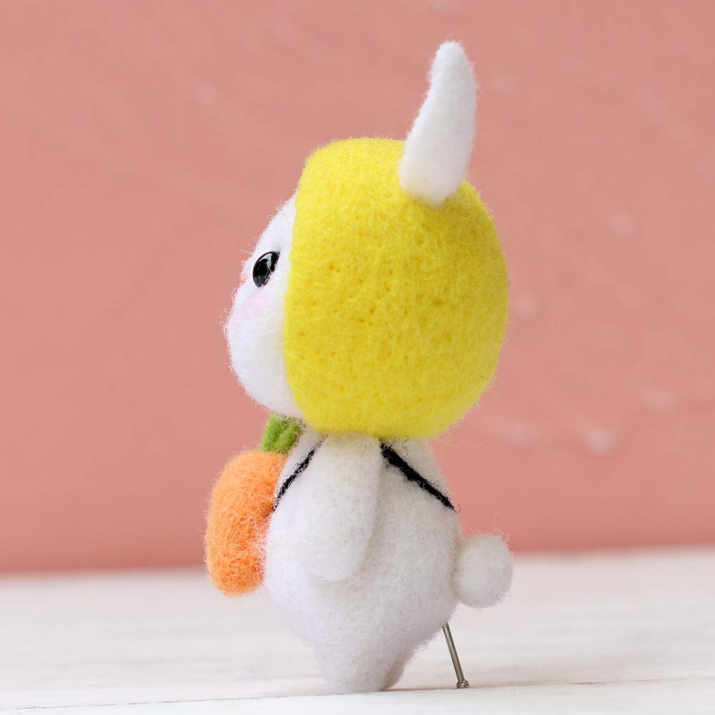 Bunny Needle Felting Kit For Beginners - Includes Wool, Foam Mat, Needles & Instructions (DIY Craft) - View #7