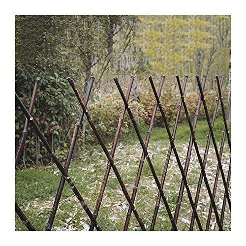 LIXIONG Garden Fence, Extendable Bamboo Lattice Vine Bracket, Patio Terrace Outdoor Farmhouse Boundary Fence, Indoor Wall Decoration Hanging Rack, 2 Colors, 4 Sizes (Color : Purple, Size : 90x20cm)