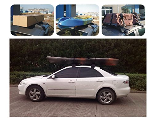 Universal Soft Roof Rack, New Auto Inflatable Top Luggage Cargo Snowboard Kayak Carrier for Travel(2 Pcs) with Straps