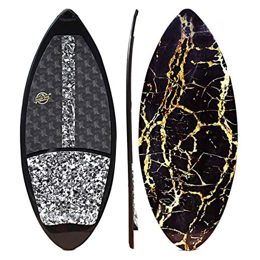 Skim Board-48 Pro-Series Skimboard (The Marauder) for Intermediate to Experienced Skimboarders with Lightweight EPS Closed-Cell Foam Core and a 6oz Fibergalss Sheet on The Top and Bottom Decks