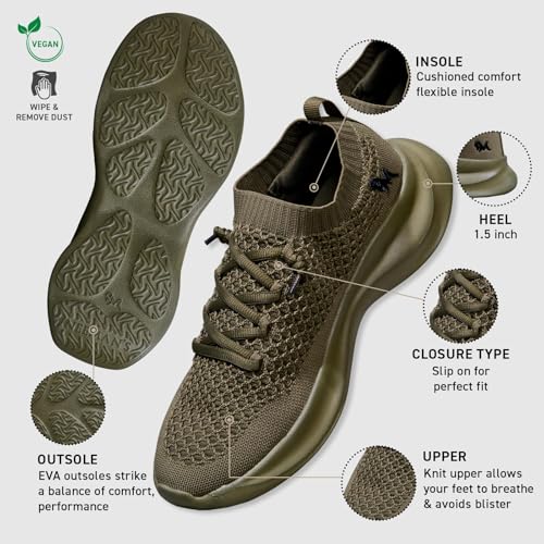 Image of Neeman's Knit Gliders Men Sneakers | Stylish Casual Shoes for Men with Airknit Breathable Upper | Anti-Skid EVA Sole Footwear | Lightweight Lace-Up Sneaker