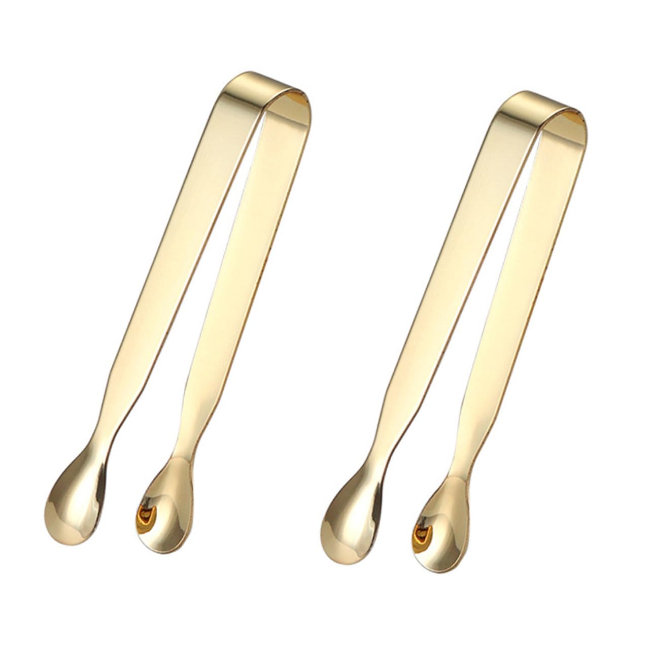 HOLIDYOYO Set of 2 Sugar Cube Holders Stainless Steel Ice Tong for Buffet Bbq Kitchen Use