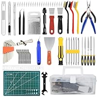 3D Drucker Zubehör, 99 PCS 3d Druck Werkzeug, 3d-Druckerzubehör mit Zangen,Feilen, Pinzetten, Schnitzmesser, Reinigungsnadeln, Schlüssel, Entgrater 3D Druck, Deburring Tool Kit