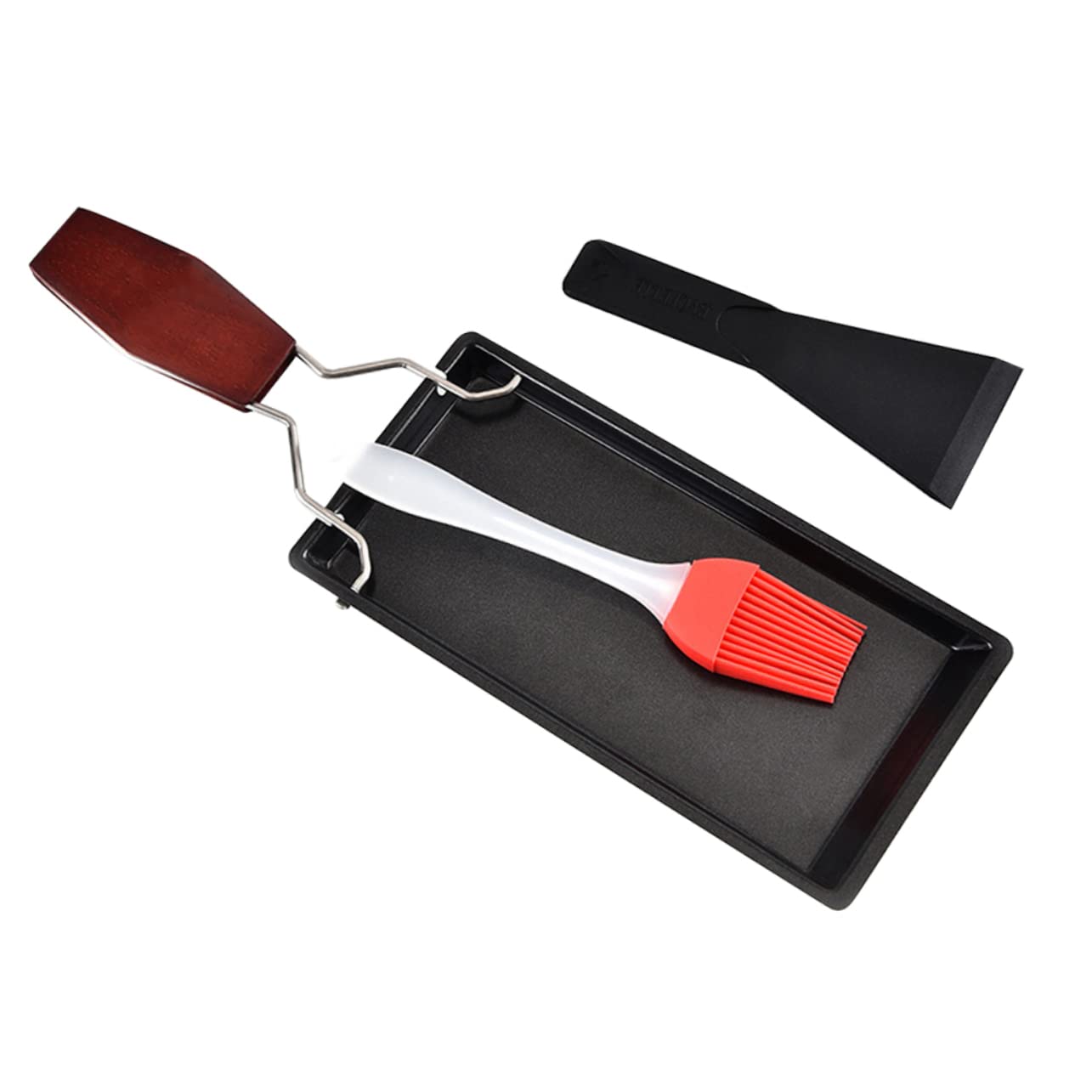 Housoutil Bbq Pan Set 3pc Non Stick Griddle Pan Frying Pan Steak Pan Bbq Color Negro for Outdoor