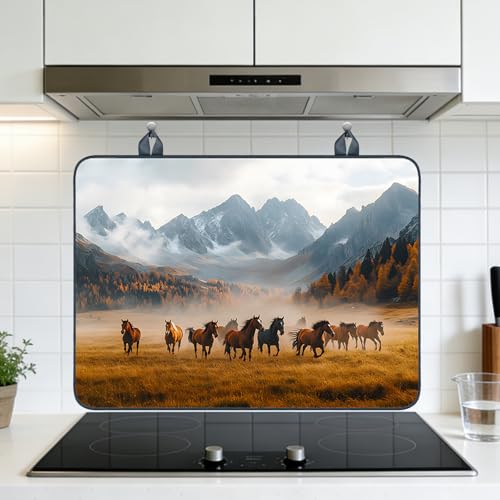 Image of Nuxovilar Horses Mountain Stove Cover Diatom Mud 20.47x28.34 In