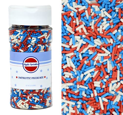 Mystic Sprinkles Fourth of July Sprinkles Mixes (Patriotic Pride Mix 3.2oz)