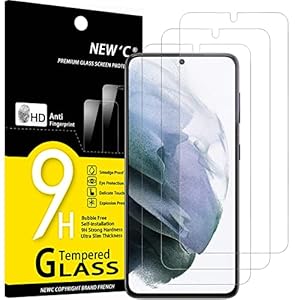 NEW'C 3 Stück für Samsung Galaxy S21 Plus / S21+ 5G für Panzerglas (6,7 Zoll), Frei von Kratzern, 9H Härte, HD Displayschutzfolie, 0.26mm Ultra-klar, Ultrabeständig