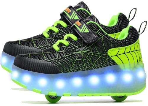 Image of AIkuass USB Chargable Led Light Up Roller Shoes Wheeled Skate Sneaker Shoes F.