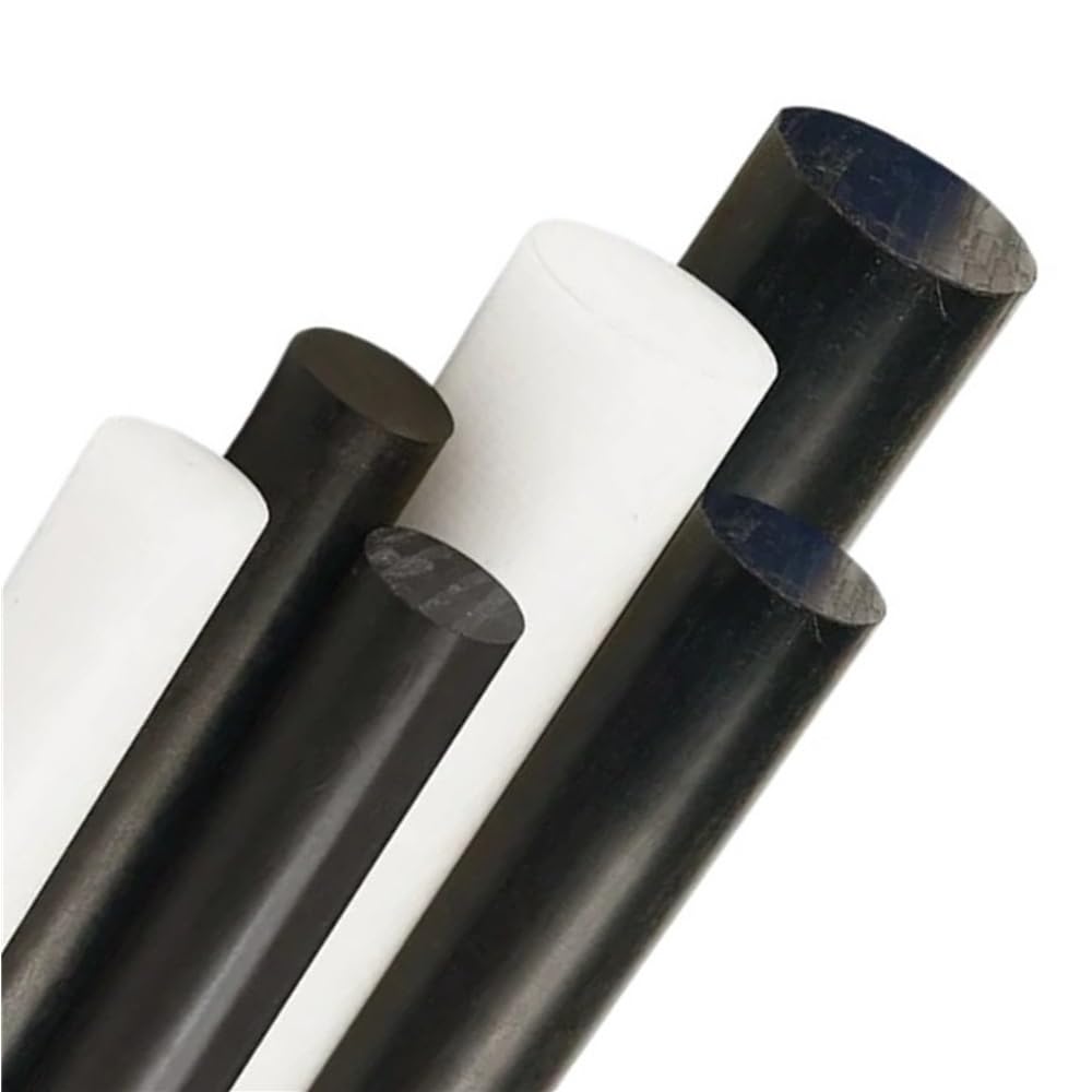 5 Stück POM-Rundstäbe – Acetal-Copolymer, wiederverwendbare Kunststoffstäbe for elektrische Geräte, Durchmesser 15–55 mm(Black,50x1000mm)