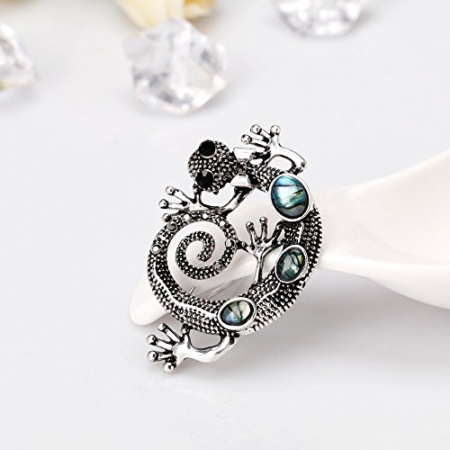 Broche lézard argent et nacre d'ormeau, le cadeau idéal et unique - 4