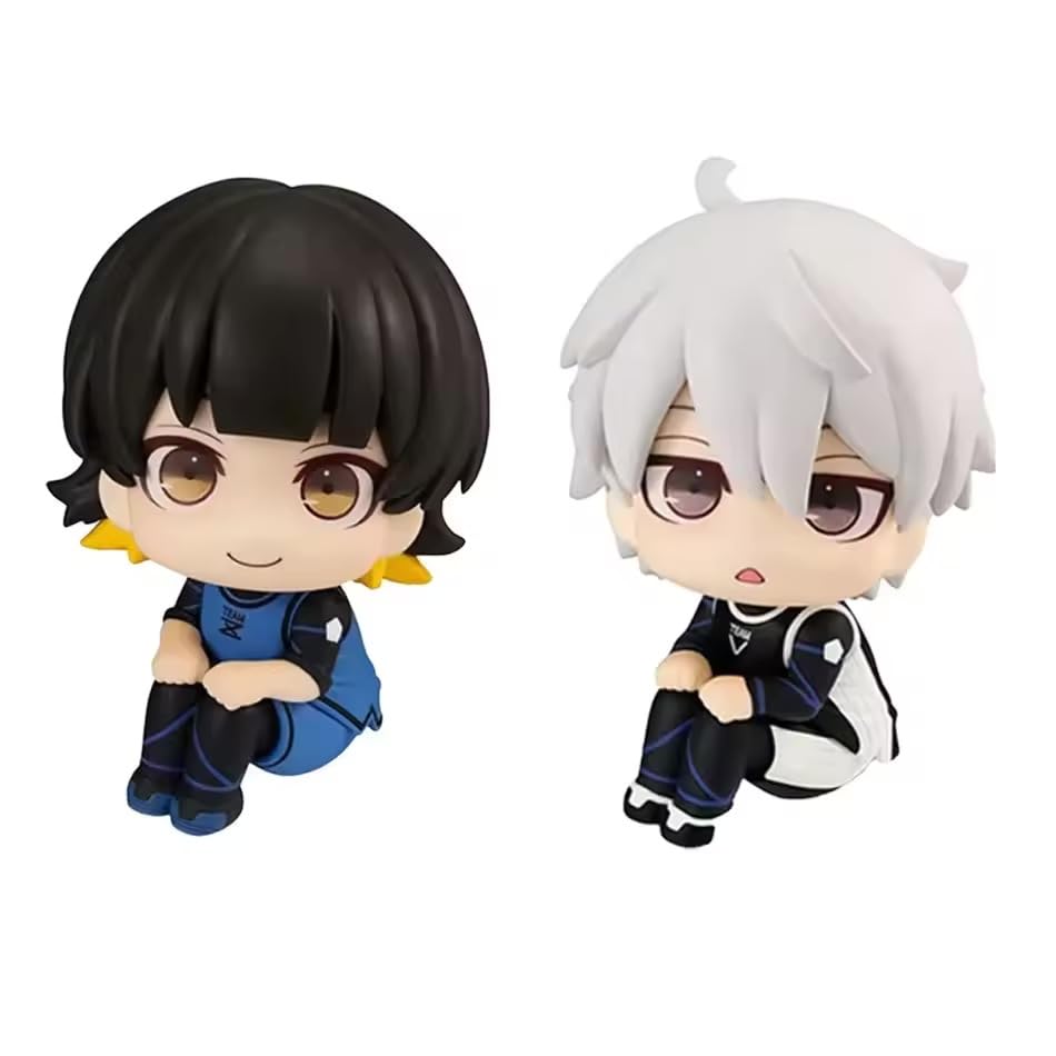 Anime Blue Lock Figures - Isagi Yoichi, Chigiri Hyoma Bachira Meguru, Nagi Seishiro Figurines - PVC Model Decoration Desktop Collection for Blue Lock Anime Fans (Nagi & Bachia 11cm (2 Piece Set))