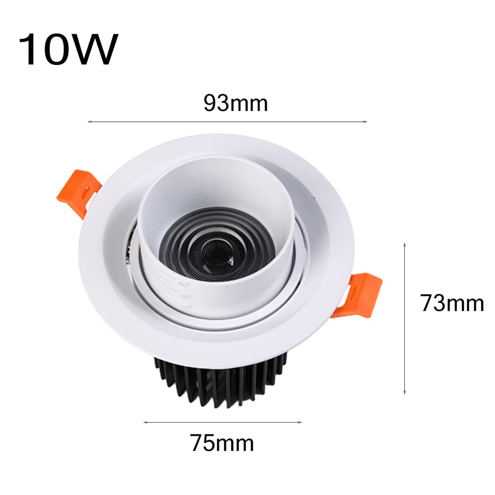 Spot LED Ultra-fin 5W 8° 4000K - Éclairage D'accent Pour Maison, Musée, Boutique | Angle Serré, Design Discret Nickel