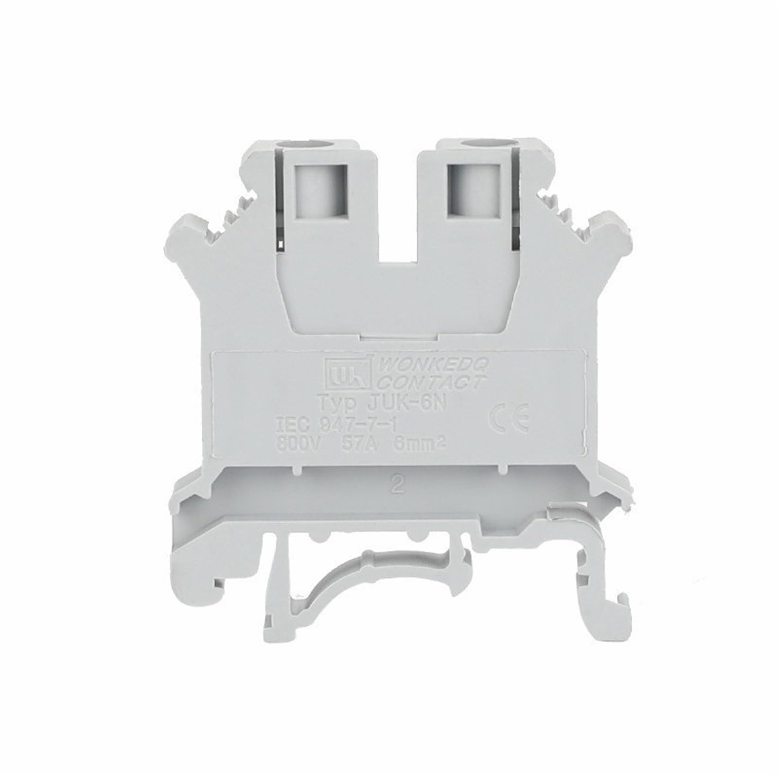 10 Uds. Conector de cable de alimentación de tornillo UK 6N UK 6 mm² enchufe Universal bloque de terminales de carril DIN eléctrico multicolor UK6N (Color : Green)