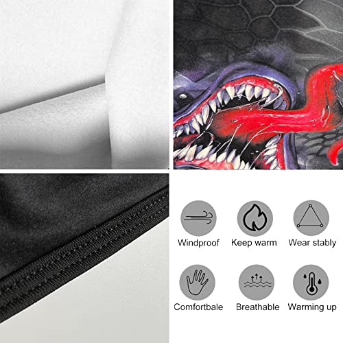 Obacle Balaclava Face Mask Men Women For Winter Cold Weather Ski Hunting (Skull With Long Tongue Red) #TOP2