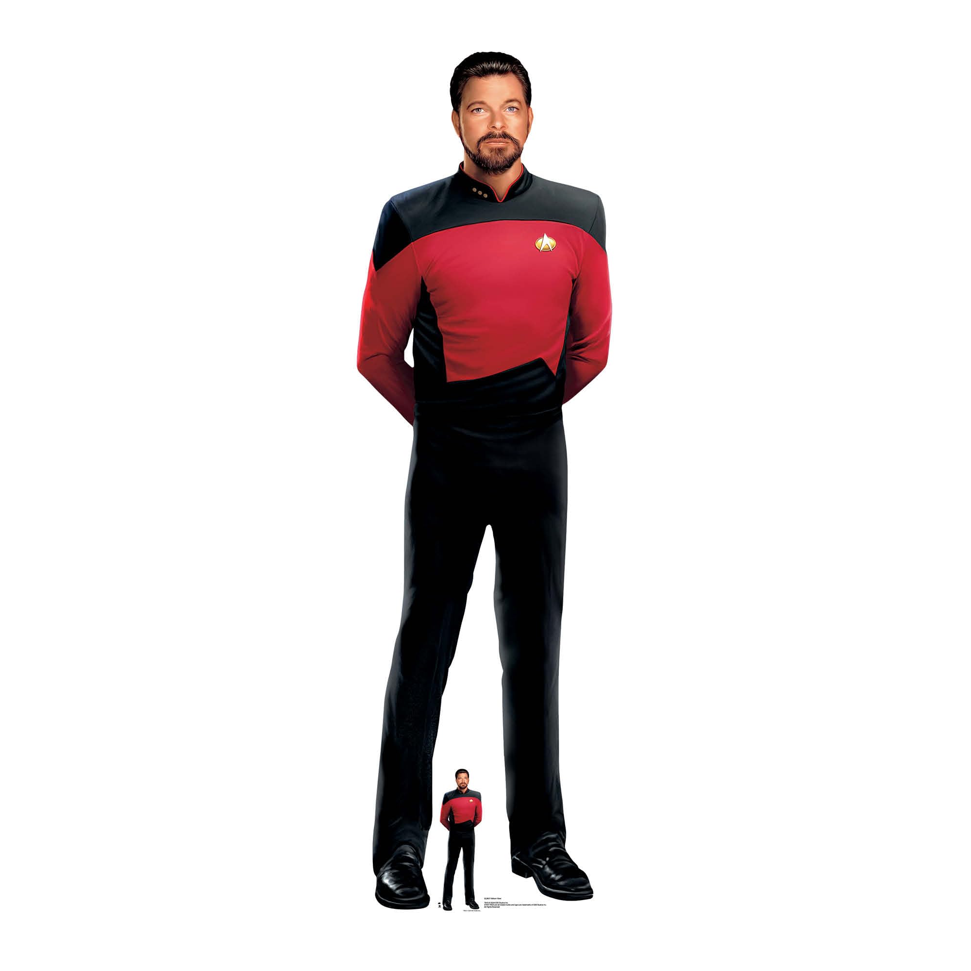 Star Cutouts SC4677 William Riker Cardboard Cut Out Height 192cm, Ideal for Star Trek Theme Parties, Birthdays