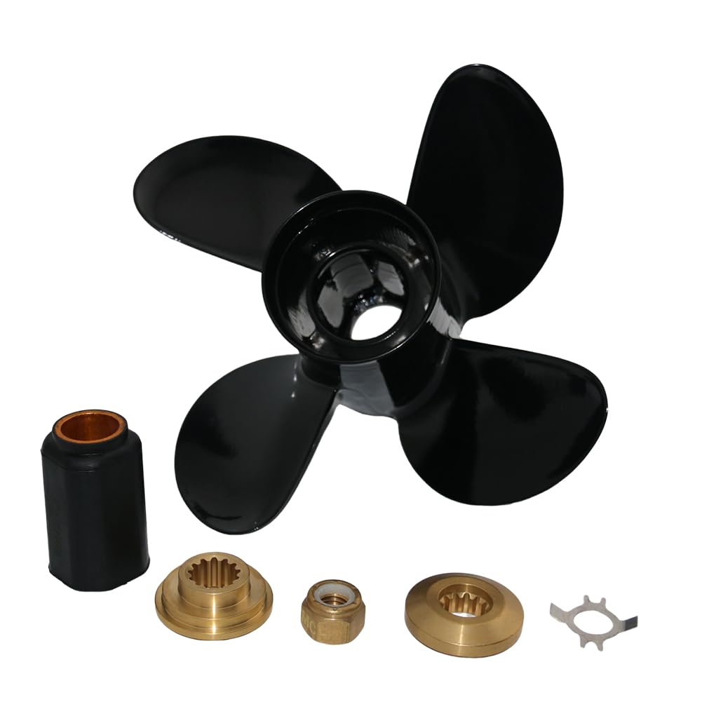 Boatman Elica fuoribordo 4 pale Mercury 25-70 CV 13 scanalature kit hub intercambiabile