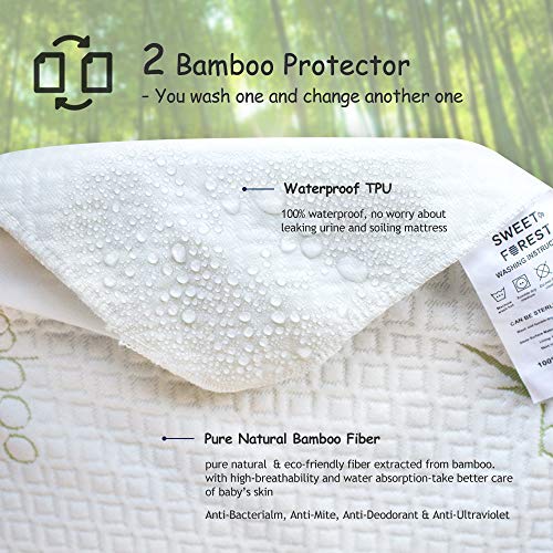 Sweet Forest Dual Side Crib Mattress,2-Stage Cool Gel Memory Foam Toddler Mattress With 2Pcs Waterproof Mattress Sheets-Firm Support For Infant,Cool Gel For Toddler,Breathable,Hypoallergenic(Standard) #TOP6