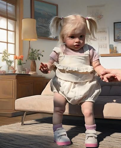 ROSHUAN 26 Inch Real Life Reborn Toddler Dolls Girl Pippa Blonde Hair Big Size Realistic Reborn Baby Doll Cloth Body, Lifelike Toddler Doll that Look Real for Kids Xmas Gifts