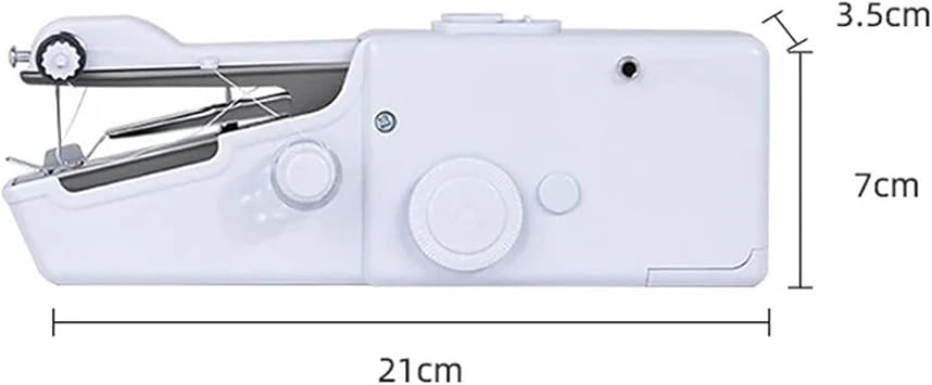 Portable Manual Sewing Machine Handheld Rope-free Electric Quick Build DIY Apparel Supplies Arts Crafts Home Garden Embroidery for Beginners and DIY(Bianco)
