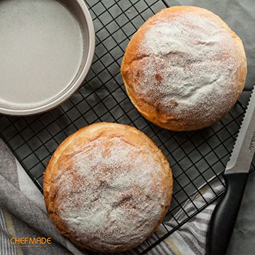 image for CHEFMADE Mini Round Cake Pan Set, 6-Inch 4Pcs Non-Stick Round Cake and