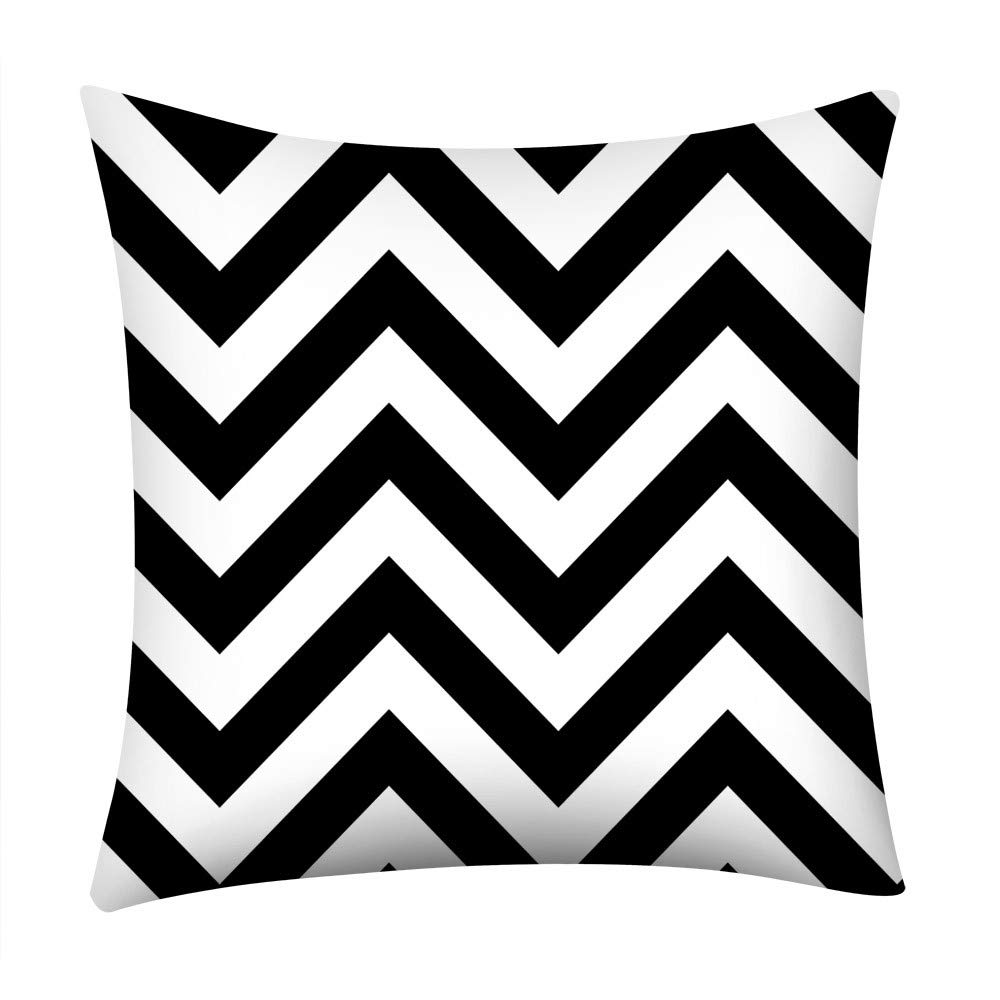 Kimloog Invisible Zipper Throw Pillow Case 18x18 Inch Geometric Style Home Cushion Cover
