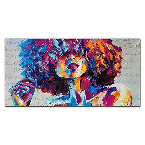 Portrait d'une femme sur tableau en verre acrylique pour illuminer un mur sombre