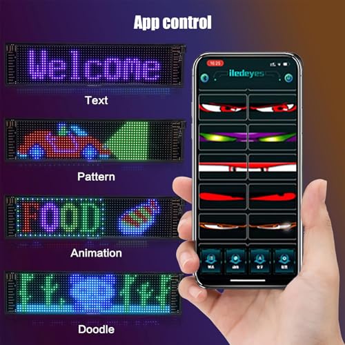 Letrero LED Devil Eyes para Camiones y Coches de 32x128 Píxeles 20x67.5 cm 5