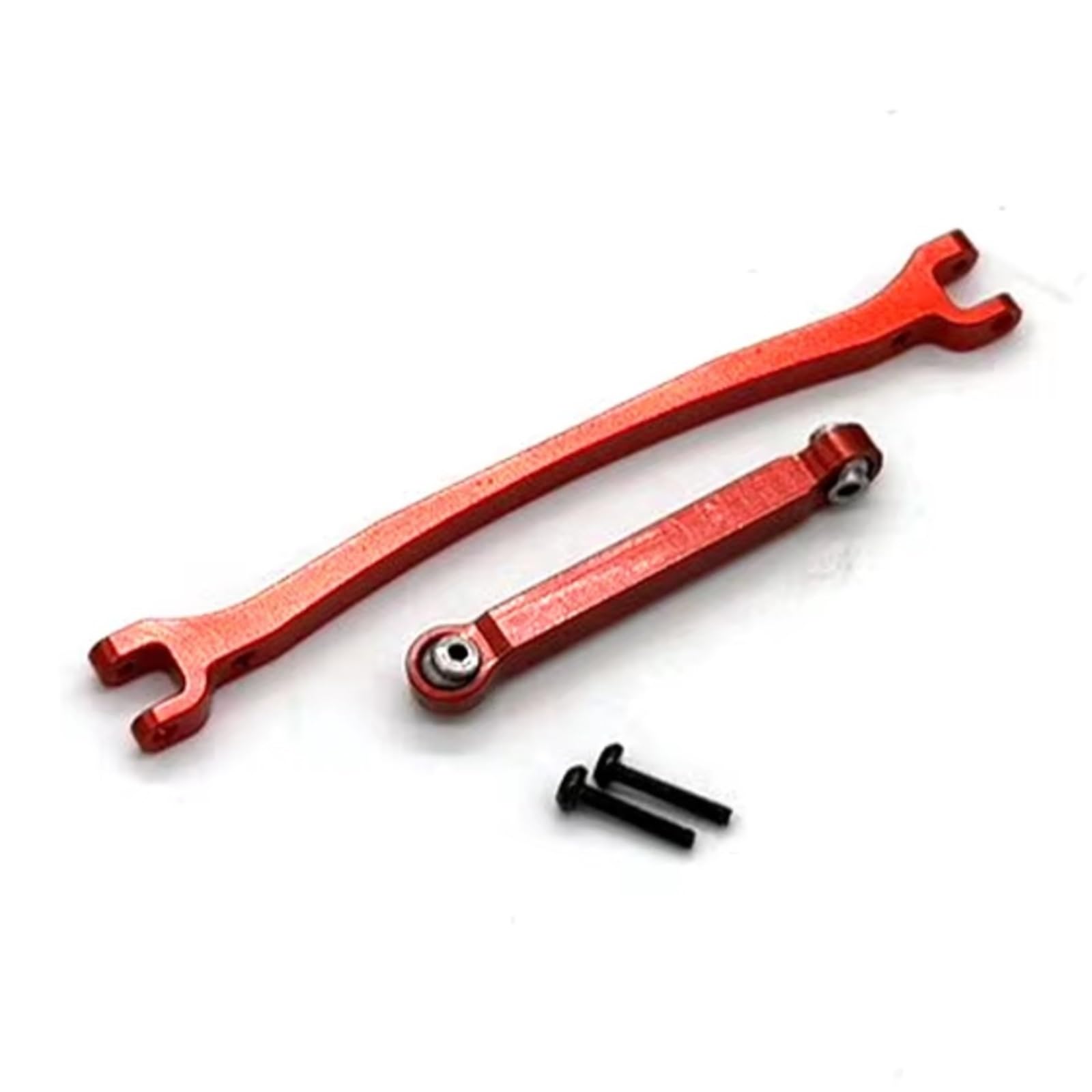 Tiranti Sterzo In Metallo Per Discovery D90 D110 Per Tacoma 1/24 Parti | Auto RC Modifica parti riparazione con tiranti in metallo sterzo affilato e gioco anteriore ridotto(Red)