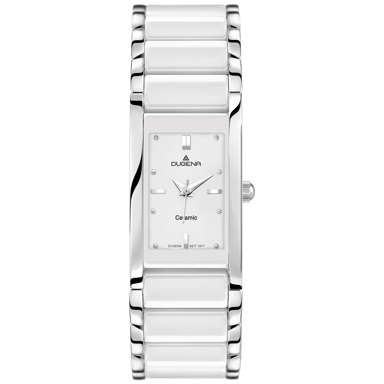 Dugena 4460506 - Orologio da polso donna, ceramica, colore: bianco