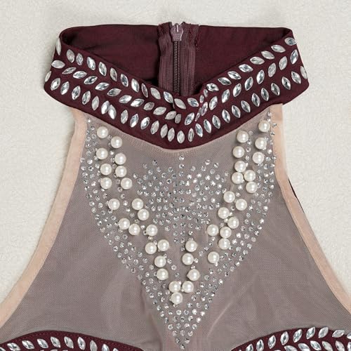 Image of Nagfar Women Rhinestone Sequin Birthday Party Sexy New Year Formal Dress