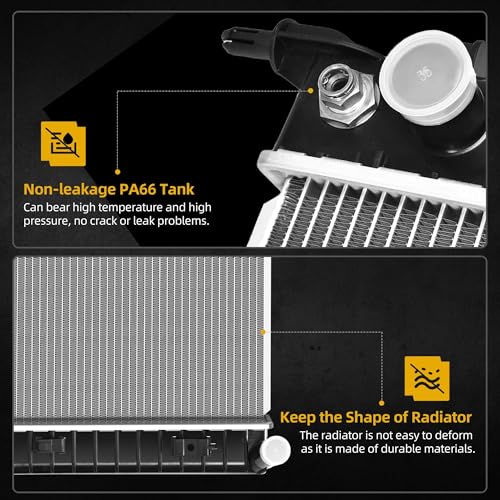 Image of DWVO Radiator Complete Radiator Compatible with 2006-2011 Chevy Impala 3.5L /3.9L, fit for 2005-2008 Buick LaCrosse 3.6L, fit for 2006-2007 Chevy Monte Carlo 3.5L /3.9L, Replace CU2827 10344419