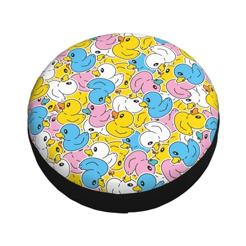Image of Cute Duck Spare Tire Cover Universal Wheel Tire Cover Funny Cartoon Duck Tire Protectors for Travel Trailer Rv SUV Truck Camper and Many Vehicle 16 Inch