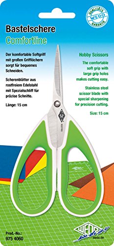 Wedo 9754060 Allround Knutselschaar Comfortline, roestvrij staal, 15 cm, spitse schaarbladen, met speciaal geslepen… - Image 3