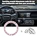 Kewucn Bling Crystal Double Rhinestone Car Engine Start Decoration Ring, Sparkling Push Start Button Sticker, Key Ignition & Knob Ring Decoration, Bling Car Interior Accessory(Pink)