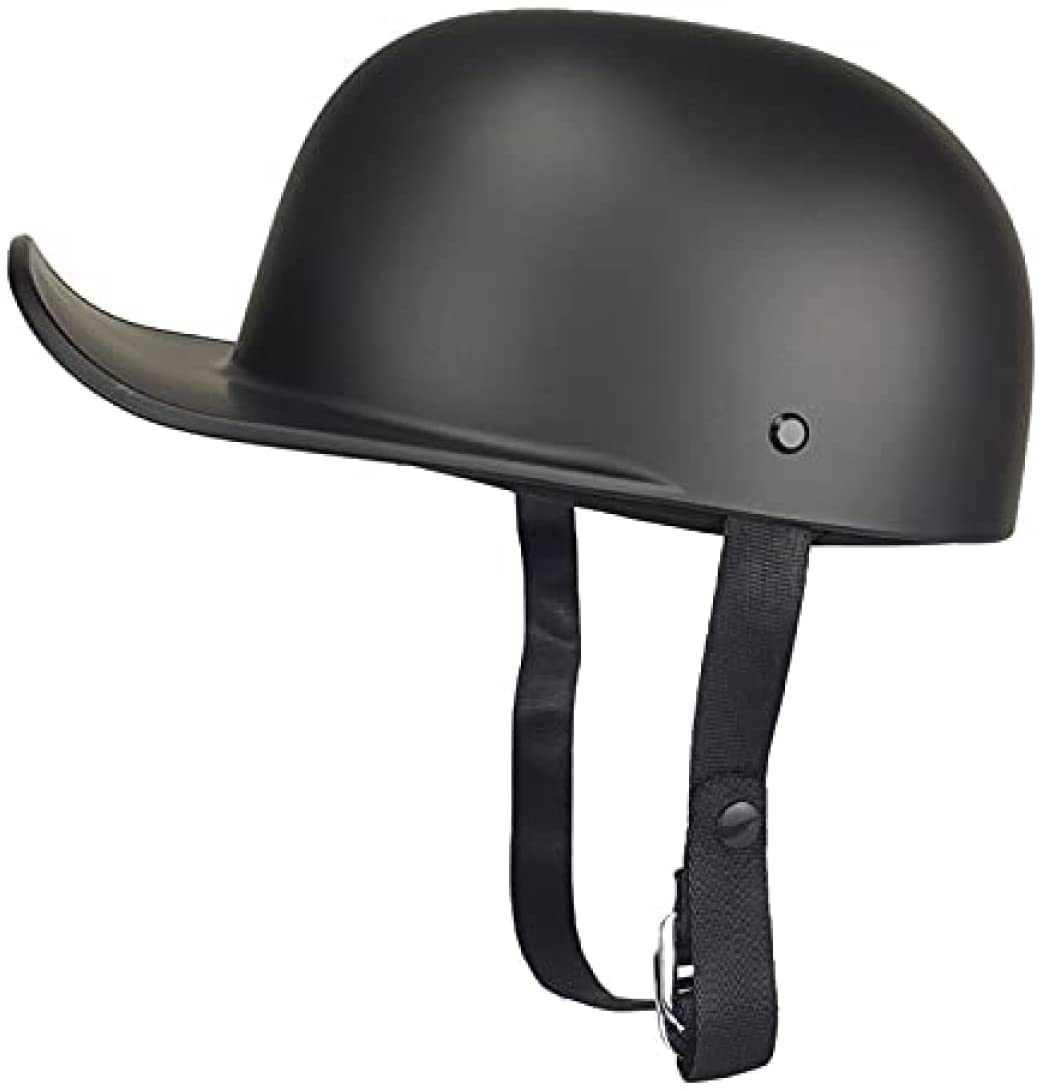 Duitse stijl vintage motorfiets jethelm open helm met zonneklep, retro halve motorhelm voor volwassen mannen en vrouwen, DOT/ECE goedgekeurd (A