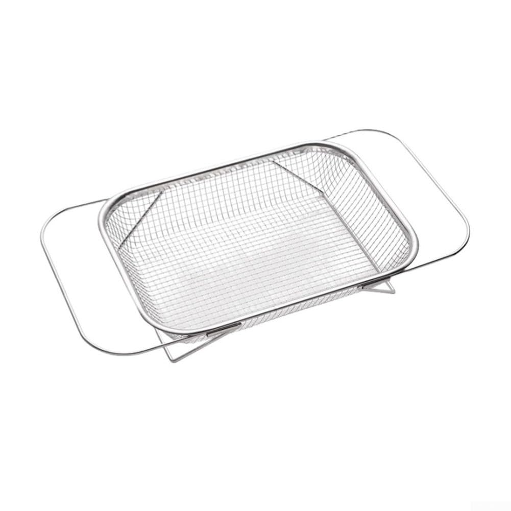 Colander de acero inoxidable con diseño telescópico ajustable para fregaderos de 31 cm y 51,5 cm, fruta eficiente para drenaje vegetal