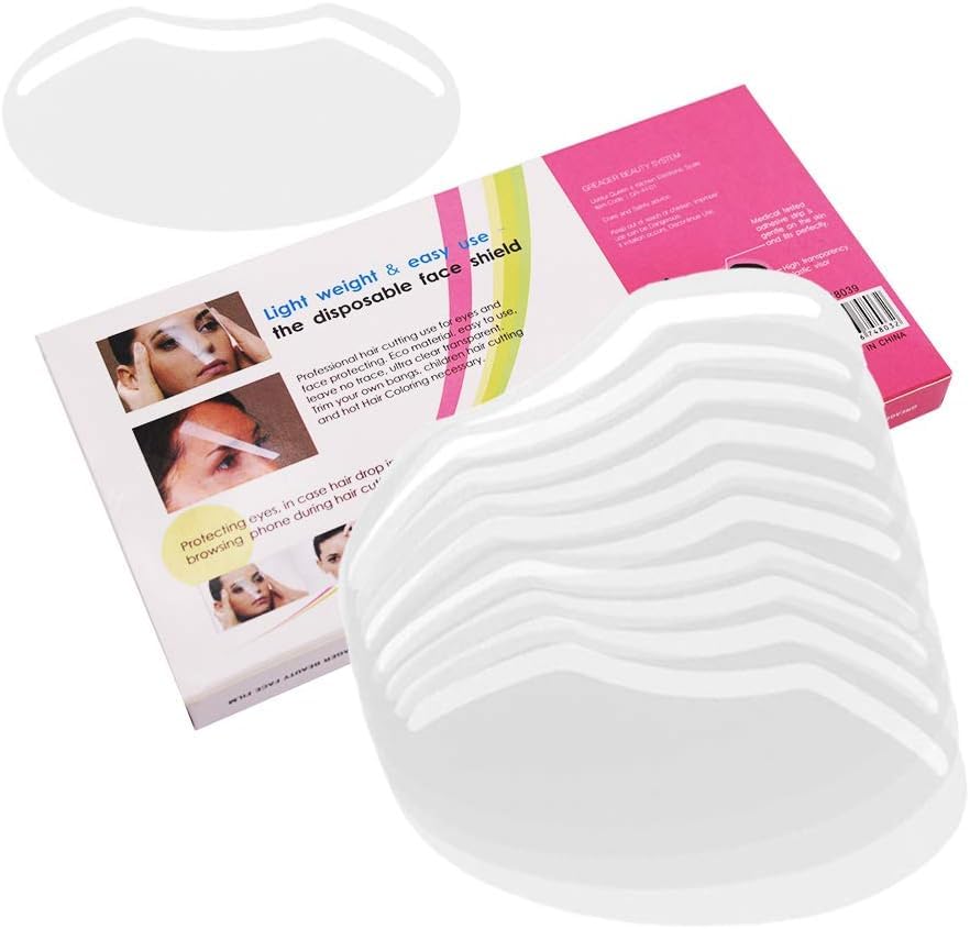 LWBTOSEE Disposable Plastic Eye Shield,For Microblading, Permanent Makeup,Eyelash Extensions, Eyes Cataract Surgery, For Eyes And Eyebrows-100pcs/pack