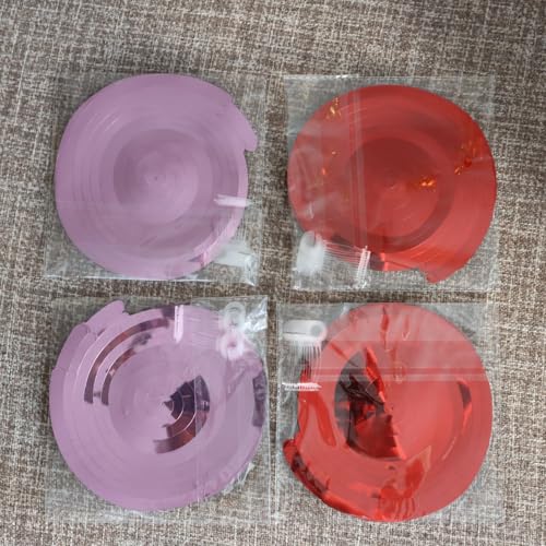 Image of 40pcs Red Pink Hanging Swirls Party Decorations Plastic Foil Spirals Streamers Ceiling Decor for Valentine Birthday Celebration All Kinds of Parties