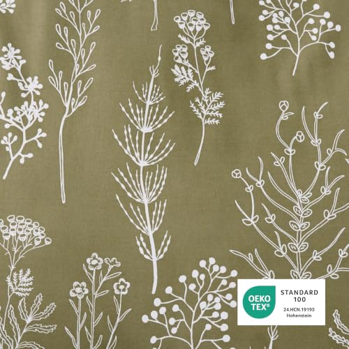 Image of Bedsure Queen Comforter Set - Olive Green Bed Set, 3 Pieces Cute Floral Bedding, 1 Soft Reversible Botanical Flowers Comforter and 2 Pillow Shams