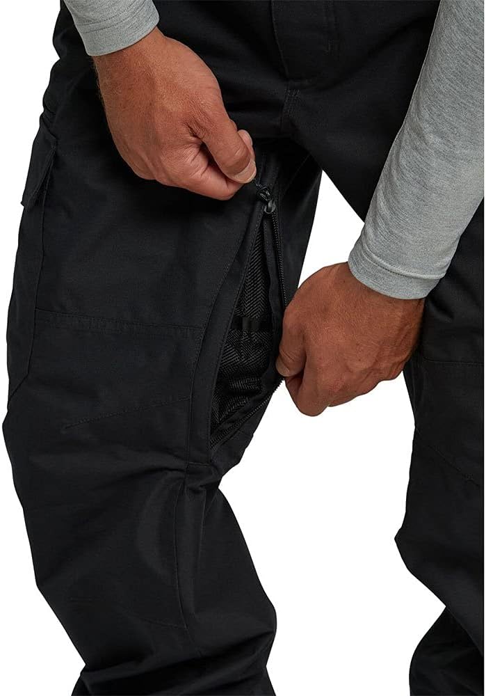Burton Mens' Cargo 2L Waterproof Snow Pants (Short) (Short, Large, True Black)