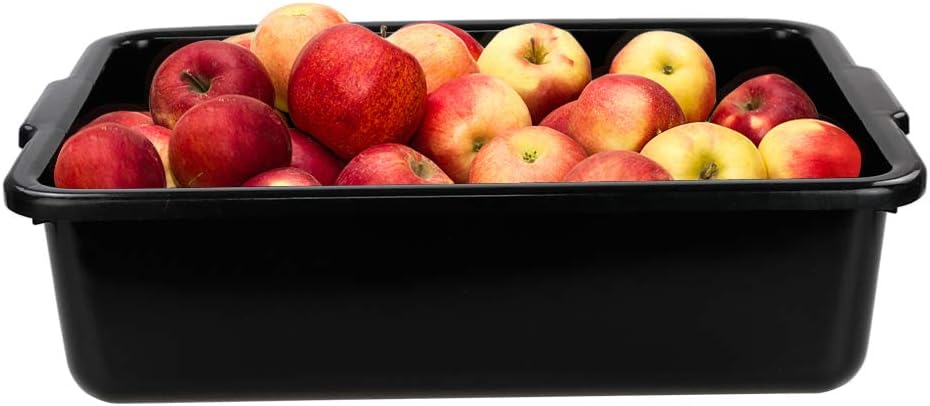 Pekky 32L Large Commercial Bus Box, Wash Basin Tub, Black, 4 Pack