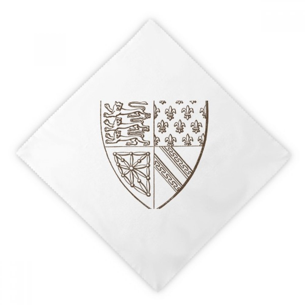 Servilletas reutilizables de tela para almuerzo con diseño barroco de escudo de león, 2 piezas