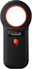 Smoostart Scanner de microchip, ISO11784/85/FDX-B/EMID 128, armazenamento de dados, upload para PC, leitor de scanner de microchip para cão/animal de estimação/gato/porco/animal