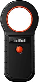Smoostart Scanner de microchip, ISO11784/85/FDX-B/EMID 128, armazenamento de dados, upload para PC, leitor de scanner de microchip para cão/animal de estimação/gato/porco/animal